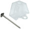 50 Abstandhalter Profil 35/207 Trapez und 50 Spenglerschrauben 4,5x65 mm Edelstahl A2 EPDM 15 mm