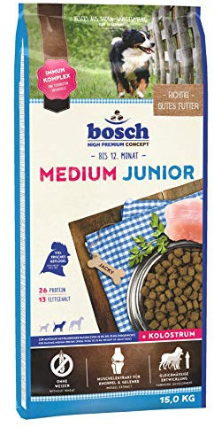 Dog Junior Medium 15kg, 1er Pack (1 x 15 kg Packung)
