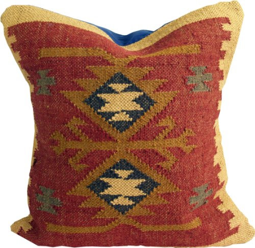 GURU SHOP Kelim Kissenhülle - 55x55 cm Modell 9, Leinen