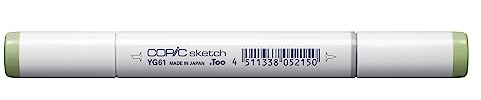 Copic Sketch Coloured Marker Pen - (YG-61) Pale Moss, For Art & Crafts, Colouring, Graphics, Highlighter, Design, Anime, Professional & Beginners, Art Supplies & Colouring Books