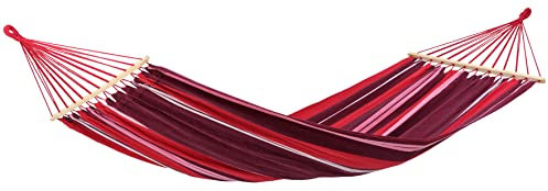 AMAZONAS Stabhängematte Samba Fuego wetterfest und UV-beständig 210cm x 140cm bis 150kg buntgestreift