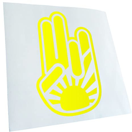 Autoaufkleber - BIG Japan Shocker Hand Aufkleber für Auto, Laptop, Fahrrad, LKW, Motorrad mehrfarbig JDM Decal Racing
