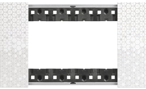 Bticino KA4804MW Living Now - Placca 4 Moduli, Pixel, 147.5 x 86 x 20 mm