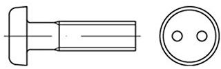 DIN 85 Diebstahlhemmende Linsenkopfschraube M6x16 Edelstahl A2 blank Zweiloch 100 Stk