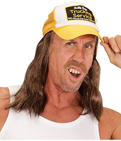 Horror-Shop Lastwagenfahrer - Trucker Hut mit Langen Haaren