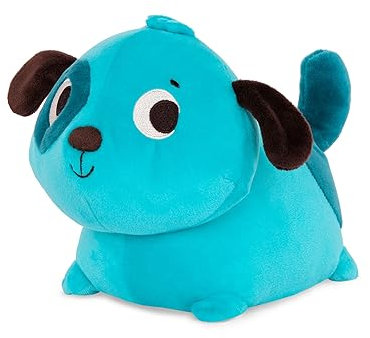 B. toys Krabbelspielzeug Baby, Krabbelhilfe Kuscheltier Hund mit Geräuschen, Krabbel mit mir – Bellendes Plüschtier Spielzeug für Kinder ab 6 Monaten, Blau