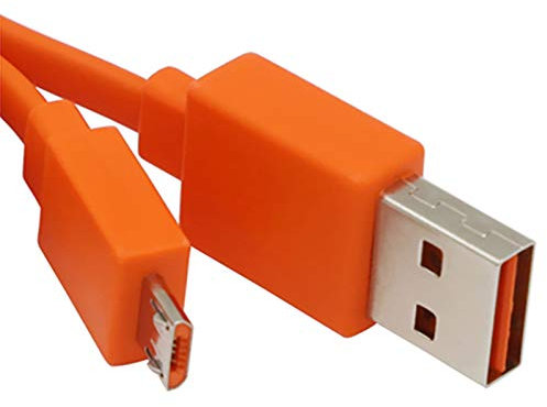 JAINTA USB Fast Power Charging Charger Cable Cord Compatible with for JBL Wireless Bluetooth Speaker Earphone Headphone - 3.3FT & Orange