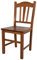 t m c s Tommychairs - Stuhl Silvana für Küche und Esszimmer, Robuste Struktur aus Buchenholz, in der Farbe Helles Nussbraun lackiert und Sitzfläche aus Holz
