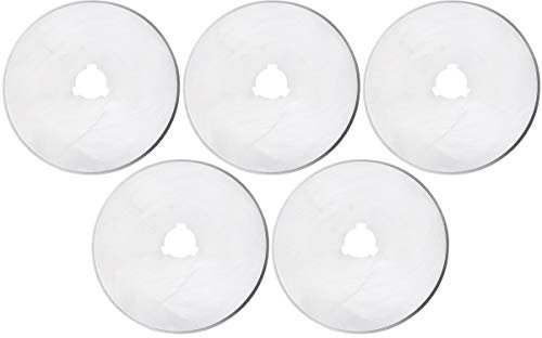 Villase Lot de 5 lames de cutter rotatif pour cuir, 60 mm pour tissu, matelassage, couture, outil de remplacement ()