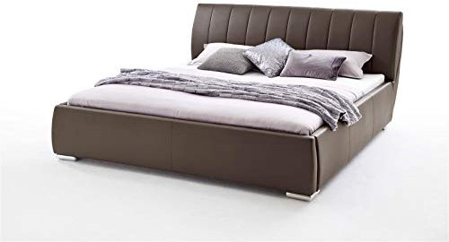 möbelando Polsterbett Bettgestell Bettrahmen Doppebett Ehebett Bett Bern 200x200 cm braun
