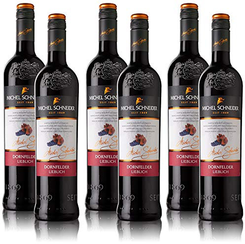 6 Flaschen Michel Schneider Dornfelder Pfalz QbA, lieblich (6 x 0,75 l)