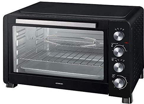 INFINITON HORNO CONVENCION SOBREMESA HSM-25N60 (60L, 2500W, Negro, Temperatura hasta 230ºC y Tiempo hasta 60 Minutos, Horno portatil)