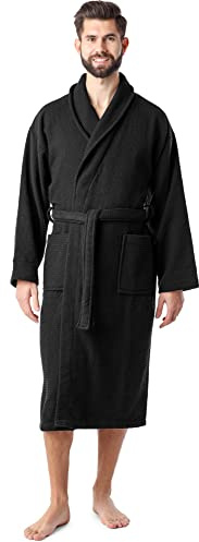 Ladeheid Herren Frottee Bademantel aus 100% Baumwolle Waffelpiqué LA40-226