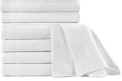 Set 6 Tappetino Bagno Doccia Asciuga Piedi Tappeto in Spugna Puro Cotone 100% 700 gr Bianco Alberghi B&B Hotel | Made in Italy