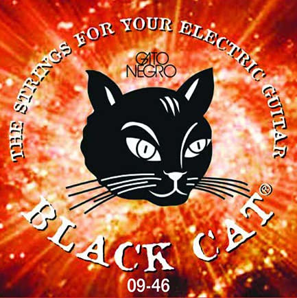 Juego de cuerdas para guitarra eléctrica Gato Negro- Black Cat 09-46. Fabricado artesanalmente en España desde 1868.