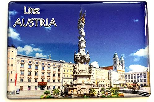 Generisch - Rustikaler Magnet - Rechteckig - Kunststoff - 1 Stück - Magnet - 340675011 - Linz, Österreich, Austria, Oberösterreich-Souvenir