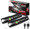 DARKBEAM Lampe Torche LED Rechargeable USB 2000 Haute Lumens, Petites et Lumineuses Lampes de poche, Focus Réglable Résistant à l’eau Lumière Blanche Portable Pour Camping, Extérieur, Urgence, 2 Pack