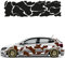 Camouflage Auto Aufkleber Set 15 Teilig Autodekor KFZ Seitenaufkleber Tuningset Camper Wohnwagen Premiumfolie (Braun)