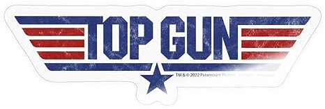 Spreadshirt Top Gun Logo Sticker, max. 10x10 cm, 10 x 10 cm, Transparent glänzend