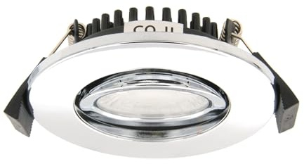 Spa SPA-38571-CHR Como Slim Tilt 5w LED Downlight, Chrome, IP65, 4000K, 500lm, 60° Beam