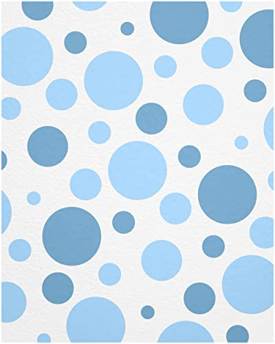 WANDfee Wandtattoo Punkte I Farbwunsch I pastell blau I Wandsticker Wandaufkleber Wanddeko für Kinderzimmer Babyzimmer Mädchen Junge