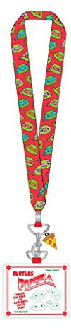 Loungefly TMNT Pizza-Box, Schlüsselband mit PU-Kartenhalter, mehrfarbig, Einheitsgröße