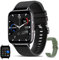 BOZLUN Smartwatch Herren mit Telefonfunktion1,7 Touchscreen, fitnessuhr mit Schrittzähler IP68 Wasserdicht Sportuhr mit Pulsuhr Blutdruckmessgerät Schlafmonitor Herren Armbanduhr für Android iOS