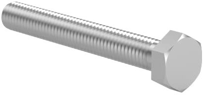 meinschraubenversand.de - Sechskantschrauben M5x45 10 Stück DIN 933 (Vollgewinde, Gewindeschrauben, Maschinenschrauben, Außensechskant, ISO 4017) A2 V2A rostfreier Edelstahl M5 x 45