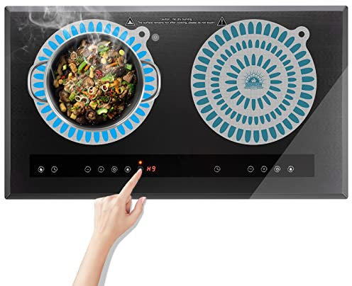 2 PCS Induction Hob Protector - Temperature Changing Induction Hob Cover Mat - Hob Covers for Induction Hob - (Magnetic) Cooktop Scratch Protector - for Induction Stove by KitchenRaku