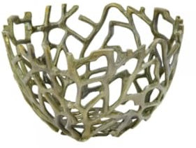 Lambert [W Schale Hoch, Aluminium, Antik Gold H 17 D 28 cm