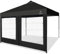 MordenApe Netz-Seitenwand für 25,4 x 25,4 cm große Pop-Up-Baldachin, gerades Bein, kommerzielle Qualität, schwarze Netzwände mit Fenster und Tür, 1 Packung nur Baldachin, Seitenwand, schwarz