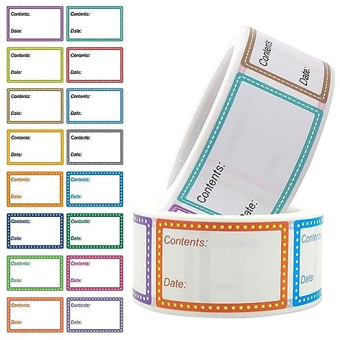 Food Labels Stickers, 1000pcs Freezer Labels Stickers 1 x 1.6 Inch Food Storage Date Label Sticker for Jars Storage Boxes