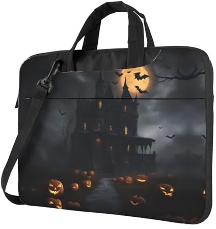 15.6 Inch Laptop Bag - and Protective Laptop Case with Soft Foam Interior and Multiple Pockets Halloween Goth