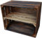 Teramico Holzkisten Obstkisten Weinkisten geflammt dunkel 50 x 40 x 30cm in tollen Set-Angeboten als Regal oder zur Aufbewahrung (1 x Boden Lang)
