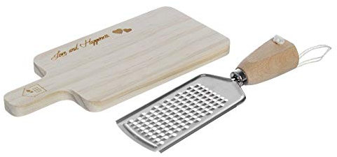 Generico Super Offerta 4 PZ Grattugia con Tagliere Legno BOMBONIERA