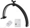 XLSBZ Foldable Half Moon Table Lamp,Adjustable Brightness Lash Light LED Nail Tech Lamp with Mobile Phone Clip,3 Color Beauty Lamp for Nail Art Eyelash Esthetician (Black)