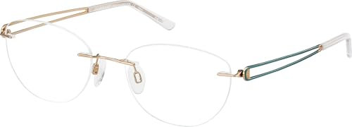 CHARMANT Brille mit Sehstärke in Grün für Damen optional mit Sonnenbrillentönung oder Blaulichtfilter, Katzenauge, gefertigt aus Titan, Modell: 29829 (inklusive Brillenetui)