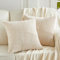 FDTERN 2er Set Khaki Boho Dekorativ Kissenbezug 40x40 mit Diagonales Gestreiftes Muster Weich Kordsamt Kissenhülle Zierkissenbezüge Sofakissen Dekokissen Deko für Sofa Schlafzimmer Wohnzimmer
