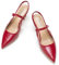 C.Paravano Damen Pumps | Slingback | Sandalen Pumps Damen | Spitzenschuhe mit Kitten Heel | Ideal für längeres Tragen | Perfekt für Büro, Hochzeiten und Partys (40.5,Rot)