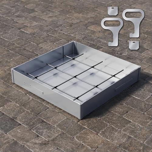 Schachtabdeckung Edelstahl 600x600 Höhe 50 mm Revisionsschacht Gullideckel Auspflasterbar EN - 124