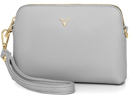 ZMDB Handtasche Damen Klein Umhängetasche Damen PU Leder Handytasche mit Handgelenkband & Verstellbar Abnehmbar Schultergurt, Schultertasche Damen Tasche Reißverschluss Crossbody Bag