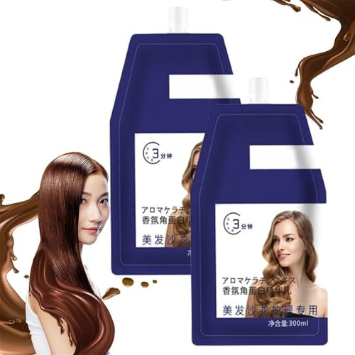 Nourishing Keratin Revitalizing Conditioner, Anti-Frizz Keratin Protein Conditioner Infused, Polypeptide Keratin Hydrating Smoothing Hair Damage Repair Cream, for Dry Damaged Hair (2Pcs)