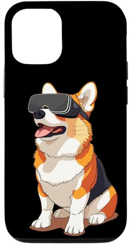 Hülle für iPhone 14 Netter Hund mit lustigem Virtual-Reality-Headset-Kostüm