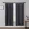 Joydeco Vorhänge mit Kräuselband Gardinen Blickdichte 2er Set Schienenvorhang Verdunkelung Wärmeschutzvorhang Übergardinen Hakengardinen Lärmschutz Wohnzimmer H200xB132 cm Dunkelgrau