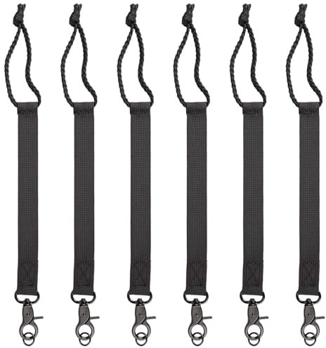 6 Correa Snowboard, 33cm de Largo Correa Fijaciones Snowboard Correas para Snowboard con Llavero para Hombres y Mujeres para Sujetar Las Botas de Snowboard (Negro)