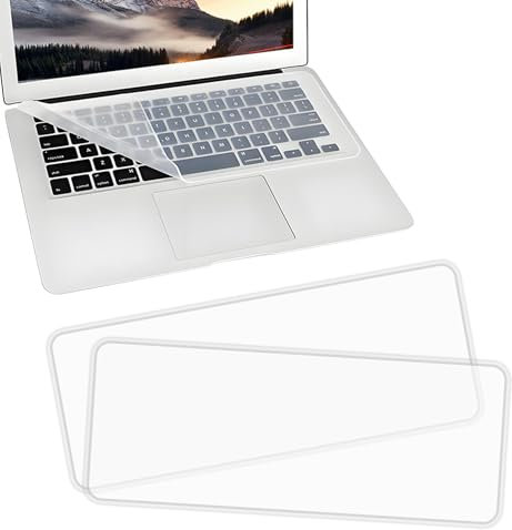 EKIND 2 Sheets Universal Waterproof and Dustproof Keyboard Cover for 15-17 Inch Laptops, with Keypad Keyboard Cover Size (L:14.17 x H:5.08), Ultra Thin Silicone Skin Protector (Transparent)