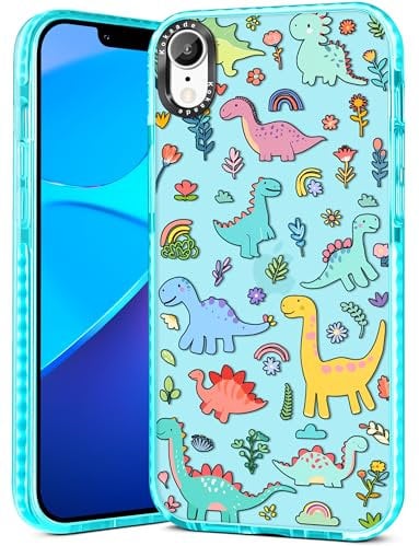 Kokaade for iPhone XR Case for Women Girls - Cute Kawaii Dinosaur Design Fashion Phone Cover Girly TPU Funda for iPhone XR