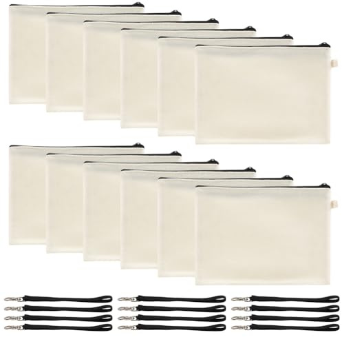 NJTHNTJR 1 Set Kosmetiktasche, Sublimations-Kosmetiktasche, Wärmeübertragung, mit Handschlaufe, Schlüsselband für Heimwerkerarbeiten