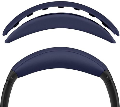 V-MOTA Headband Cushion(Snap Combination) for Bose QuietComfort 35 ii Gaming, QC35 II, QC35, QC45, QC SE Headphones (Midnight Blue Protein Leather)