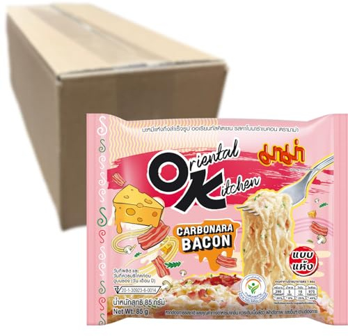 Mama Instantnudeln Carbonara, 10 X 85g Multipack | Schnelle Zubereitung in Minuten - Beliebte Thai-Nudelmarke Nr.1, ideal für Snacks und Mahlzeiten